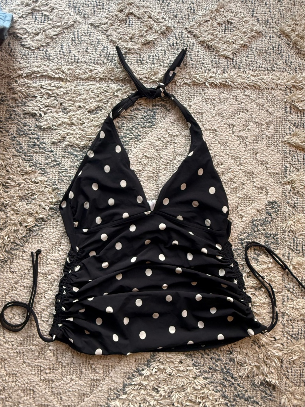 Black and White Polka Dot GAP halter neck tankini